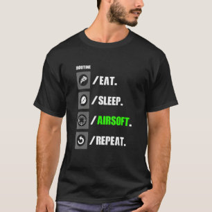 Camiseta Airsoft Routine I Come Sleep Repetir I Alvo Fadenk