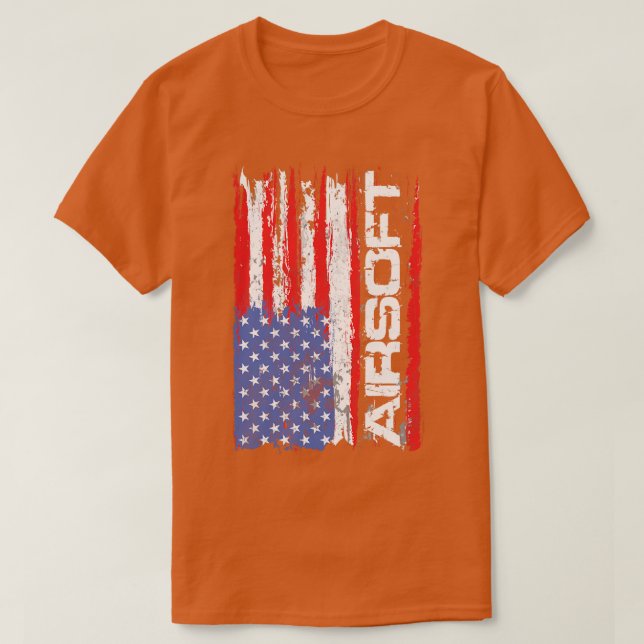 Camiseta Airsoft USA Flag (Frente do Design)