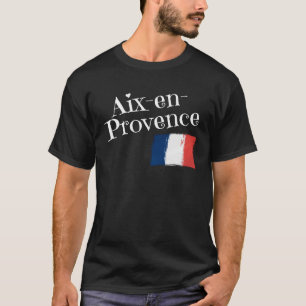 Camiseta Aix En Provence França Bandeira Cidade Francesa de