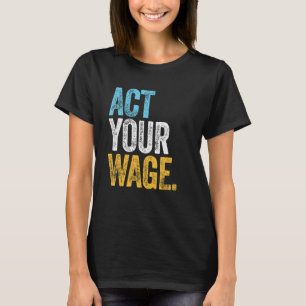 Camiseta AJA NO SEU escritório corporativo SALARIAL Saindo
