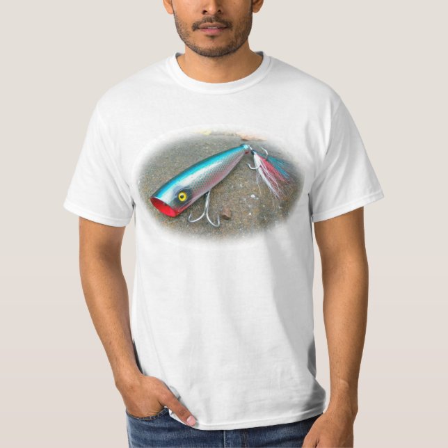 Camiseta AJS Saltwater Lure Popper Blue Dragon Itens (Frente)