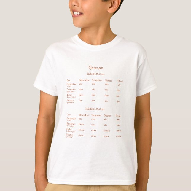 Camiseta Ajuda da Gramática de Artigos Definidos e Indefini (Frente)