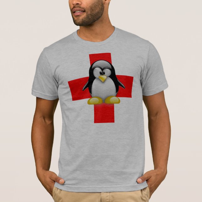 CAMISETA AJUDA MÉDICA DE LINUX TUX (Frente)