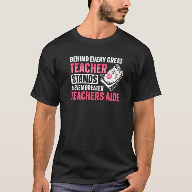 Camiseta Ajudante de volta às aulas para um assistente de p (Frente)