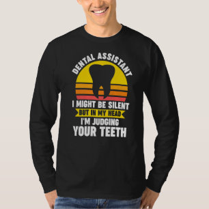 Camiseta ajudante dentário posso ficar em silêncio mas na m