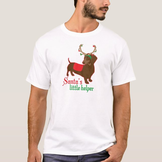 Camiseta ajudante pequeno de Santa (Frente)