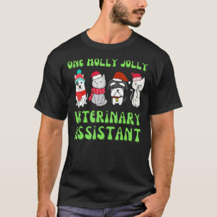 Camiseta Ajudante veterinário veterinário Natal cachorro ga