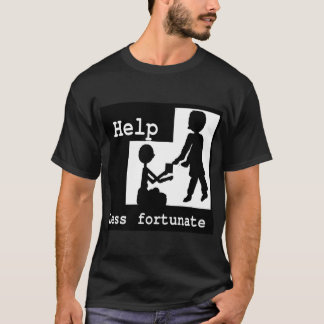 Camiseta Ajude;ess Fortunate on Black T-shirt for Male