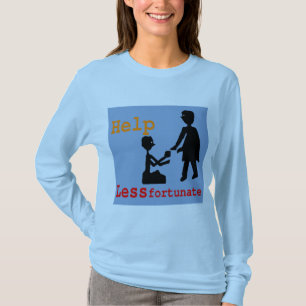 Camiseta Ajude;ess Fortunate on Blue T-shirt for Female