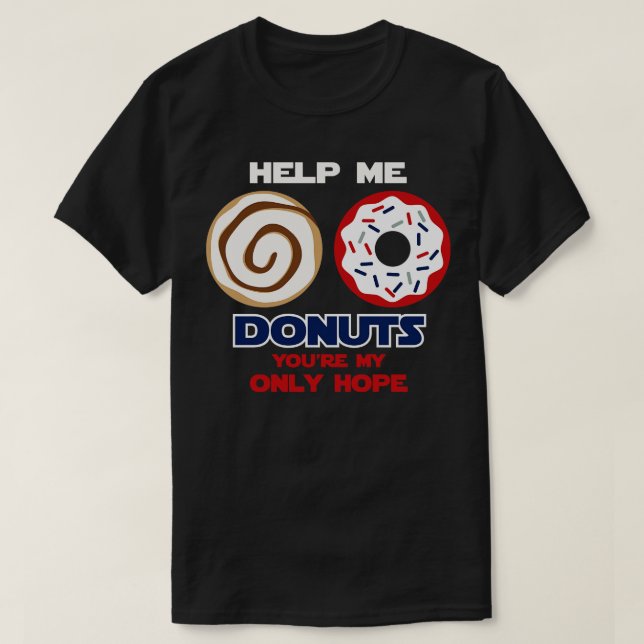 Camiseta Ajude-me a Rosquinhas (Frente do Design)
