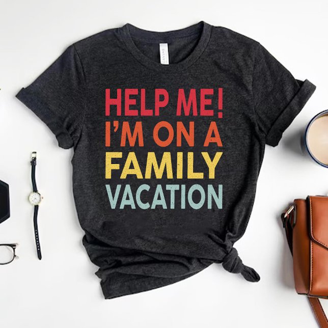 Camiseta Ajude-me, estou no verão sarcástico de férias da f (Help Me I'm On Family Vacation Sarcastic Summer T-Shirt)