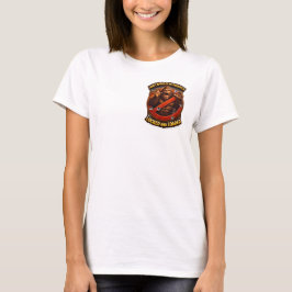 Camiseta ajustada feminina com crista de Sasquatch