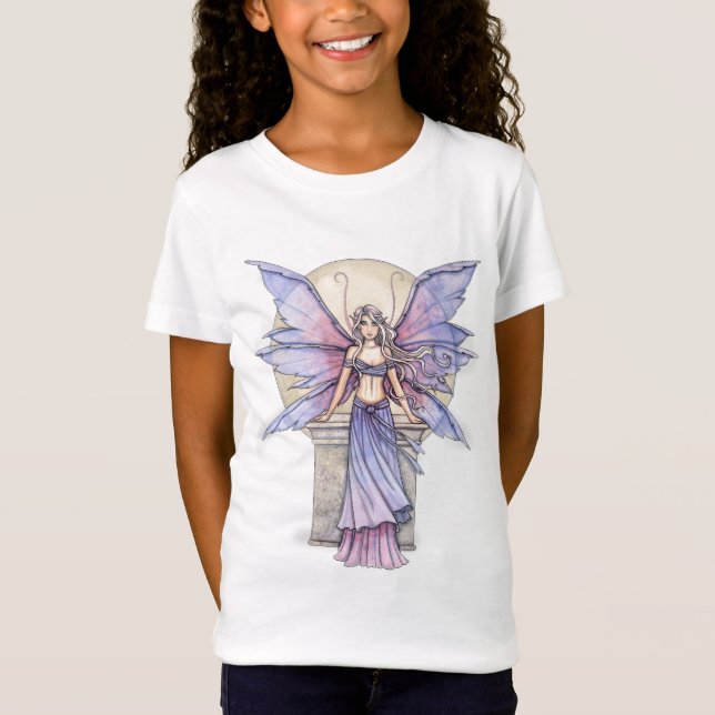 Camiseta Ajustada para Meninas Boneca de Bebê (Frente)