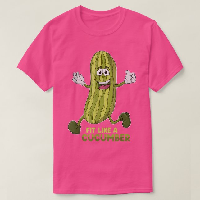 Camiseta Ajustado como um pepino picle picle humor de pepin (Frente do Design)