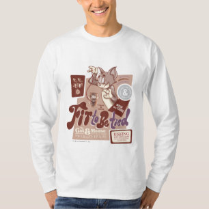 Camiseta Ajustado de Tom e de Jerry ser amarrado