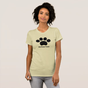 Camiseta Ajustado fina das mulheres de tenra-pata