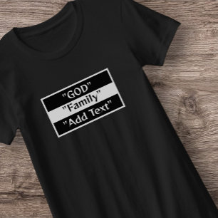 Camiseta Ajustado fino da família Deus das mulheres