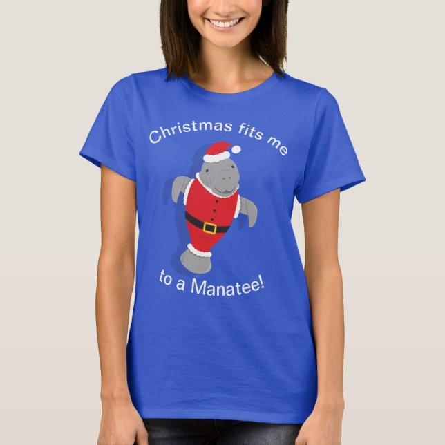 Camiseta Ajustado-me a uma Novidade de Natal de Papais noei (Frente)