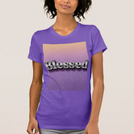 Camiseta Ajustado T-Shirt Abençoado com brilho roxo