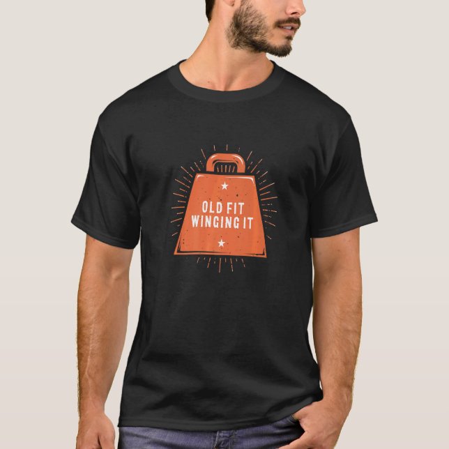 Camiseta Ajustado Velho Atormentando Engraçado Trabalhando  (Frente)