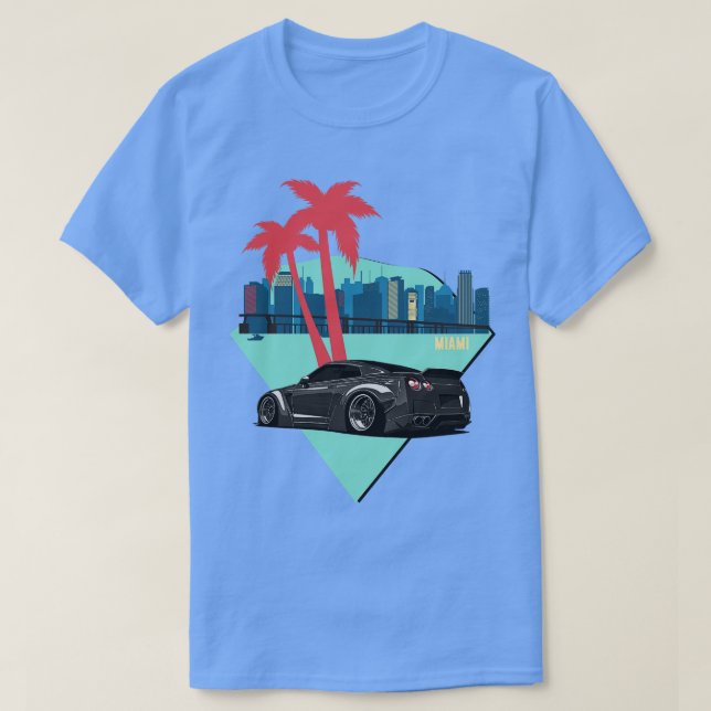 Camiseta Ajuste de JDM do Skyline Miami Skyline GTR35 (Frente do Design)