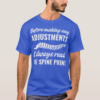 Camiseta Ajustes do fazer Chiropractor Quirprática Engraçad