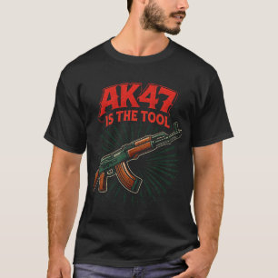 Camiseta AK47 é a Ferramenta Desenho Gráfico de Rifle Tát