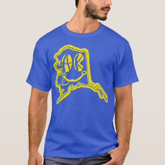 Camiseta AK Olhos Alasca Grunge Sorriso Rosto Amarelo
