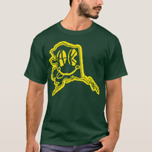 Camiseta AK Olhos Alasca Grunge Sorriso Rosto Amarelo