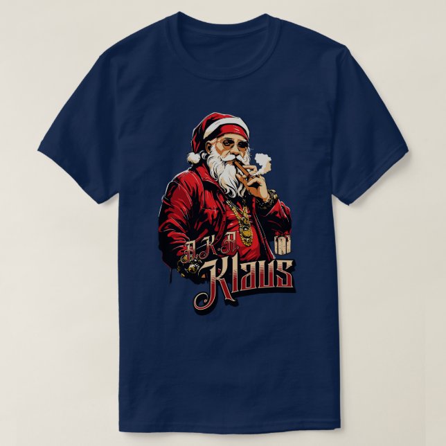 Camiseta AKA Klaus The North Pole Kingpin (Frente do Design)