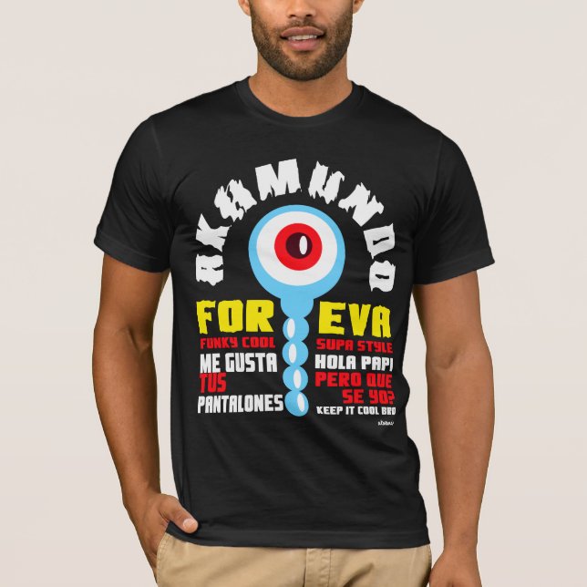 Camiseta akamundo para nunca (Frente)