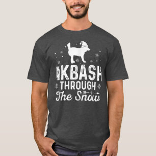 Camiseta Akbash através da neve Engraçado Natal Ano Novo D