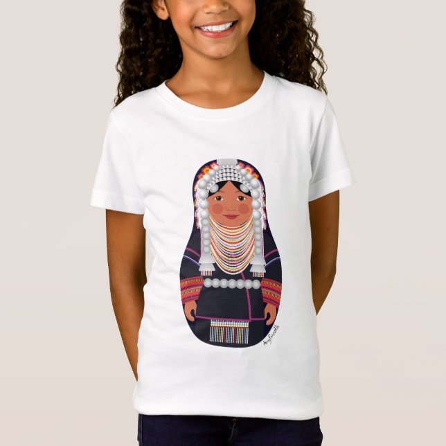 Camiseta Akha of Thailand Matryoshka Girls' (Frente)