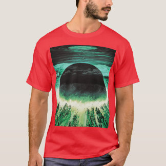 Camiseta Akira cyberpunk city eplosion poster b1 green caes