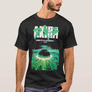 Camiseta Akira Green Japonês Cyberpunk City Explosion Clas