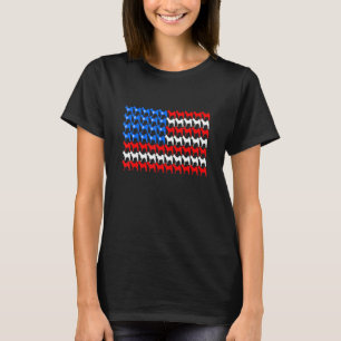 Camiseta Akita 4 De Julho Dos Eua Bandeira Americana Homens