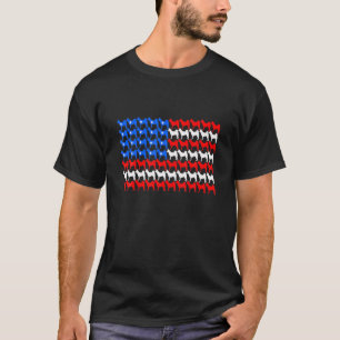 Camiseta Akita 4 De Julho, EUA Bandeira Patriótica Men