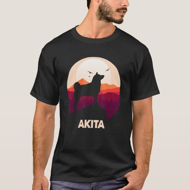 Camiseta Akita and Moon Halloween 1 (Frente)