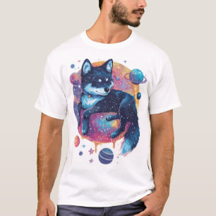 Camiseta Akita Astral - Cão Espacial Cósmico