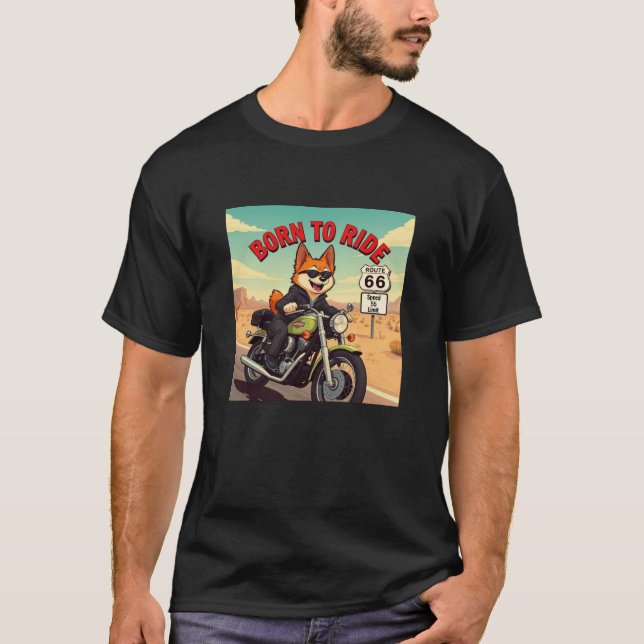 Camiseta Akita Biker - Nascer De Corrida (Frente)