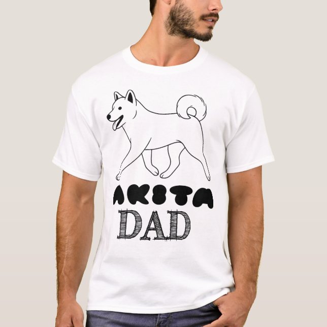 Camiseta Akita Dad T-Shirt (Frente)