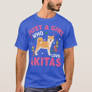 Camiseta Akita Dog Lover Apenas Uma Menina Que Ama O Akitas
