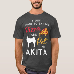 Camiseta Akita Dog Pizza Proprietária do Natal Gif