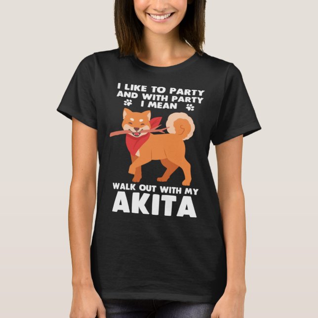 Camiseta Akita Dog Walkout With My Akita Inu (Frente)