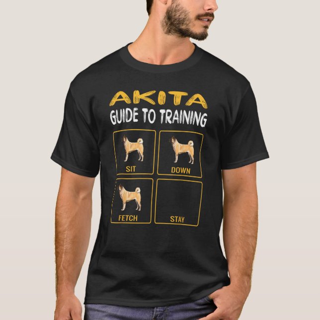 Camiseta Akita Guide To Training Dog Obedience (Frente)