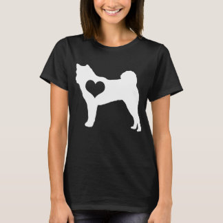 Camiseta Akita Heart Dark T-Shirt
