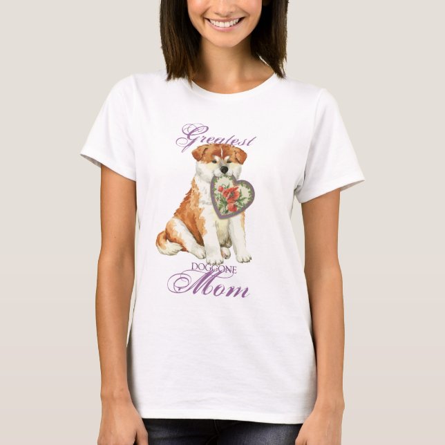 Camiseta Akita Heart Mãe (Frente)