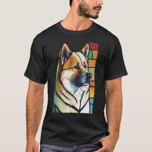 Camiseta Akita Inu Colorful Glass Pop 2