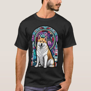 Camiseta Akita Inu Colorful Glass Pop 2