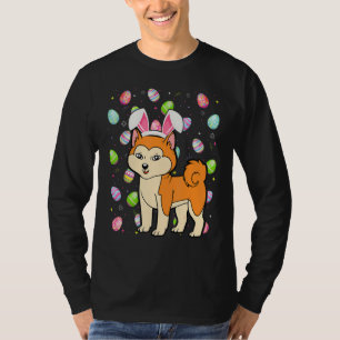 Camiseta Akita Inu Dog Easter Ovo Funny Akita Inu Páscoa S